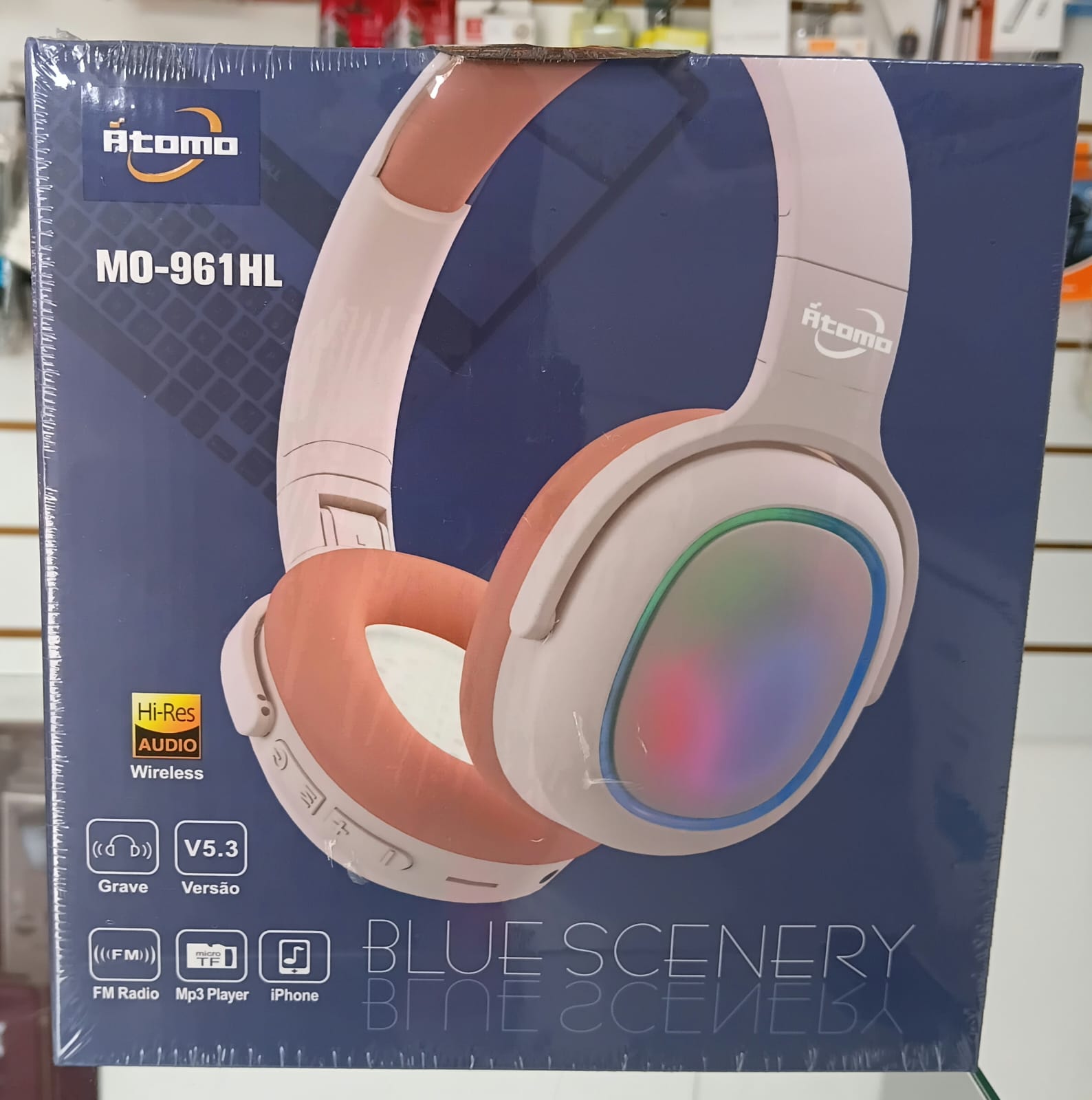 Fone Bluetooth Átomo MO-961HL Preto