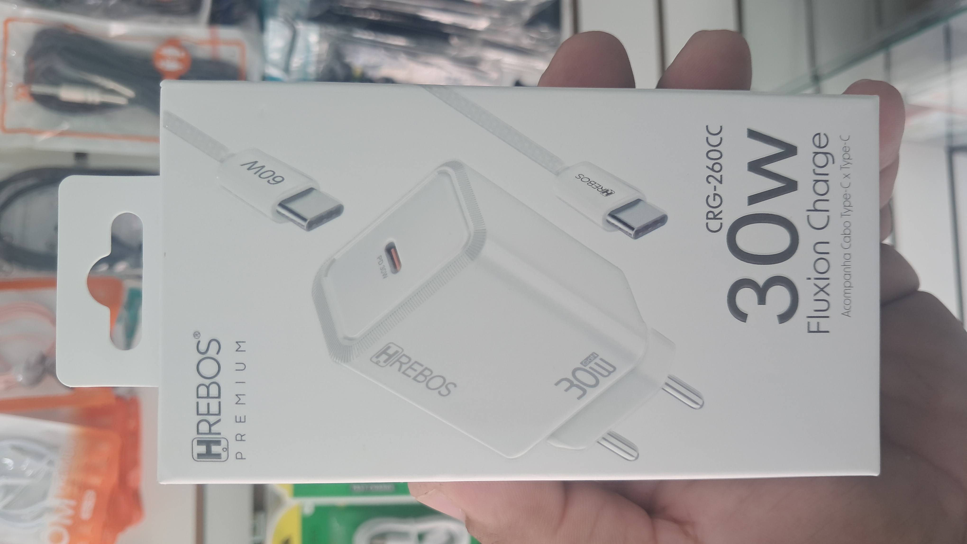 Carregador Hrebos 30W - Tipo-C ou IPhone