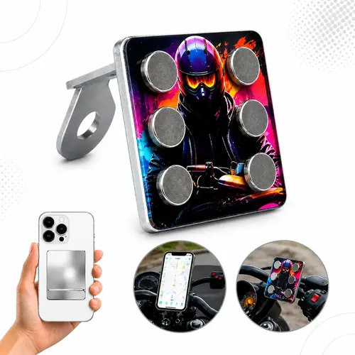 Suporte celular magnético para moto